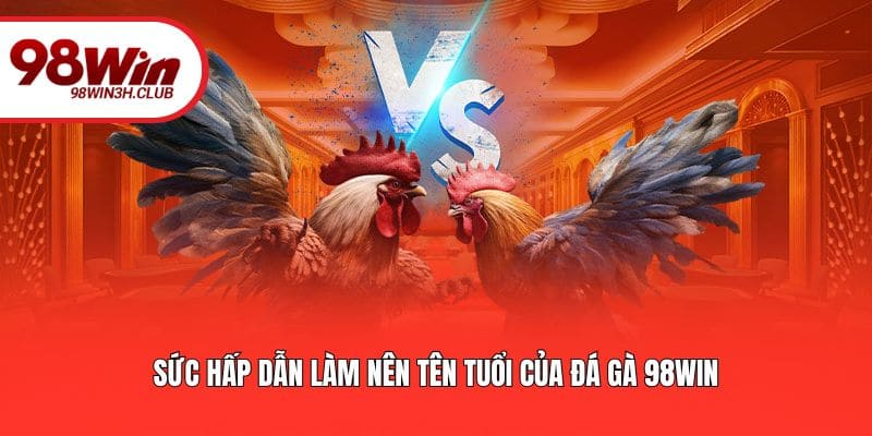 Sức hấp dẫn làm nên tên tuổi của đá gà 98WIN